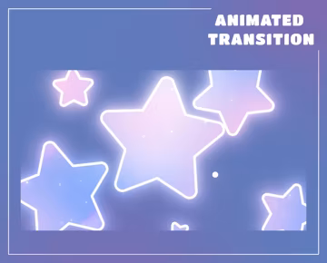 Star Glow Stream Transition Overlay for Streamers – Fully Animated, Shining Stars Animated Transition, Magic Transition, Glow Stars Vibes