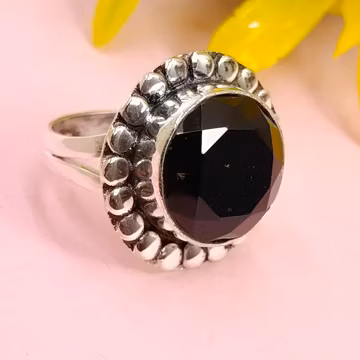 Black Onyx Ring: Handmade Sterling Silver Gemstone Ring