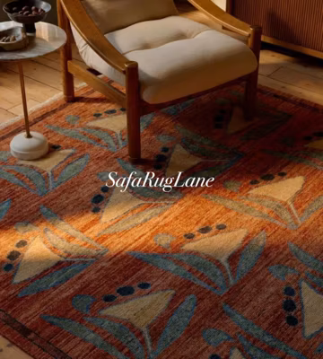 Luxury Hand Knotted Wool Rug 8x10 10x14 12x15 12x18, Modern Tribal Geometric Area Rug, Custom Handmade Boho Living Room Rug