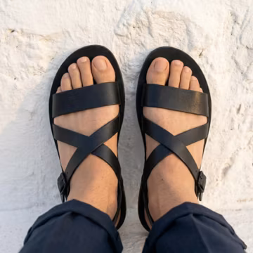 Men's Greek Leather Sandals Handmade Brown Gladiator Sandals Soft Comfort Summer Shoes