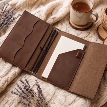 Refillable A5 Vegan Leather Journal Cover, Vintage Minimalist Travel Diary,Traveler's Notebook