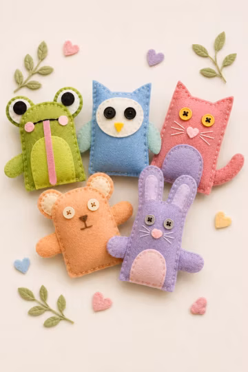DIY Felt Plush Sewing Pattern Bundle | Cute Animal Plushies Tutorial PDF | Beginner Friendly Stuffed Toy Pattern
