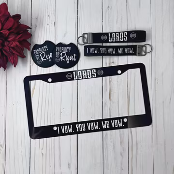 Officially Licensed LORDS License Plate Cover, Double Sided Wristlet Keychain, Car Coasters, Dark Romance, Smut Gifts