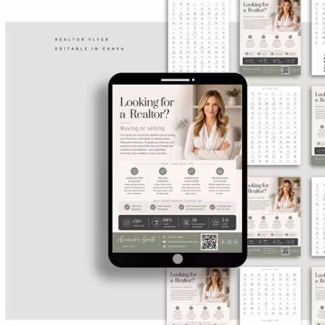 Real Estate Agent Flyer Canva Template | Realtor Flyers | Realtor Introduction Buying or Selling New Agent Flyer | Real Estate Marketing