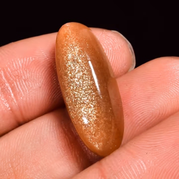 Oval Sunstone Cabochon, Natural Healing Crystal, 14 Carat (25X10X6 mm)