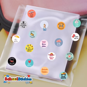 Personalized Kids Name Labels: Waterproof School Stickers, Sports & Sea Animals