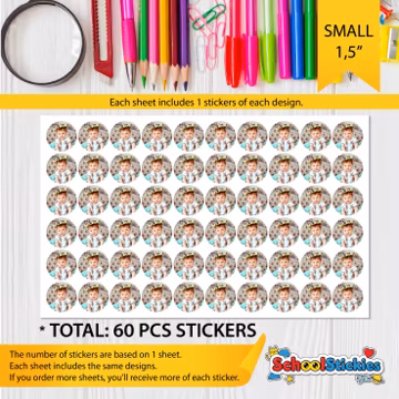 Custom Photo Stickers: Waterproof Personalized Labels for School