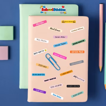 Kids Back To School Custom Stickers, Editable School Supply Labels, Cute Pet Tags For School, Name Sports Player Stickies, Printable Sticker