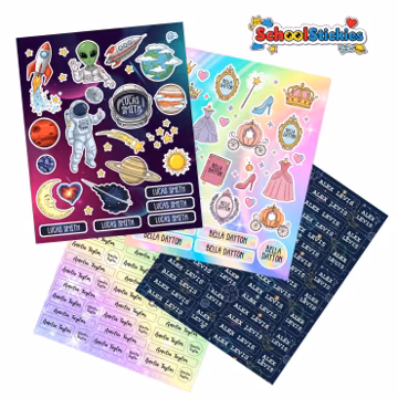 Personalized Waterproof Name Stickers: School, Daycare, Camp