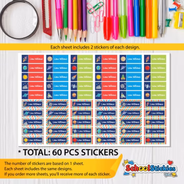 Custom Kawaii Name Labels: Pastel School & Camp Stickers (Printable Digital File