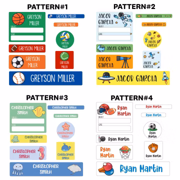 Personalized Waterproof Name Stickers: School, Daycare, Sports