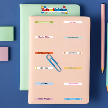 Custom Animal Design Name Stickers: Waterproof School Labels