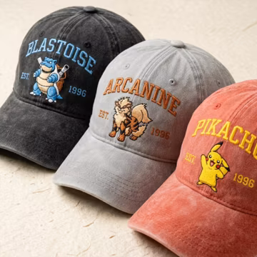 Custom Anime Embroidered Vintage Hat, Personalized Character Baseball Cap, Gift for Her & Him