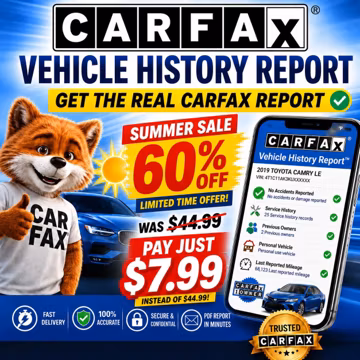 Car-fax Vehicle History Report | Fast Digital Delivery