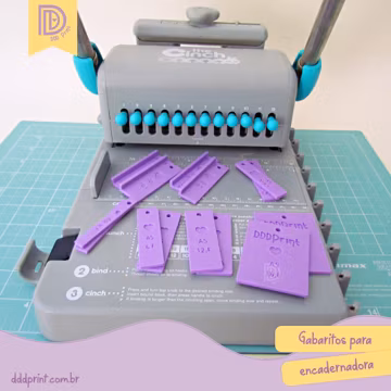 Gabaritos para Encadernação Cinch - Arquivo STL para Impressão 3D
