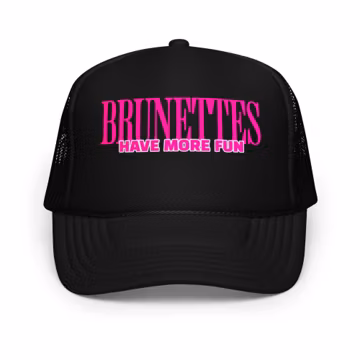 Brunettes Have More Fun Otto Foam trucker hat - Vacation Bachelorette Girls trip snapback cap