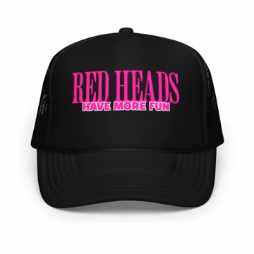 Red Heads Have More Fun Otto Foam trucker hat - Vacation Bachelorette Girls trip snapback cap