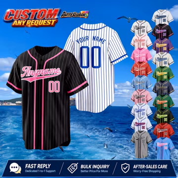 Custom Pinstripe Baseball Jersey with Personalized Team Name Number,Custom Embroidered Stripe Team Jersey,Baseball Couple Jersey and Gifts