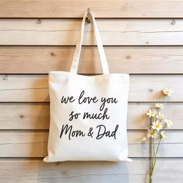 Personalized Engraved Handwriting Christmas Tote Bag Your handwritten message engraved Snowflake Ang