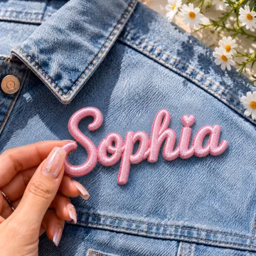Personalize Embroidered 3D Name Iron on Patch, Custom Embroidered Name 3D Patches for Backpacks, Jackets, Hats