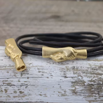 1 Pcs Handshake Connector for Bracelet, Hand Hold Connectors, Friendship Charm, Leather Bracelets Making, Jewelry Making Findings, ZM650mg