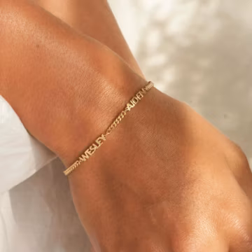 Personalized Bracelet, Custom Multiple Name Bracelet, Personalized Name Curb Chain Bracelet with Kids Names, Mom Gift
