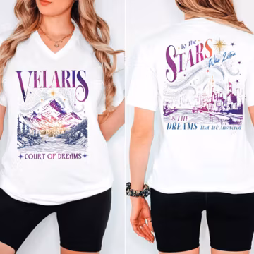 Velaris Vneck, City of Starlight T-shirt, Sjm Tee, Book Lover Gift, S1081