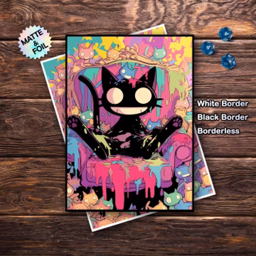 MTG Card Sleeves - Graffiti Cat Style Magic Sleeves, Standard & Japanese Size, Foil or Matte