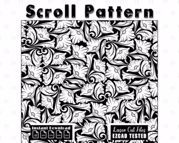 Filigree Scroll Engraving Pattern | Laser Cut Vector (Digital File)