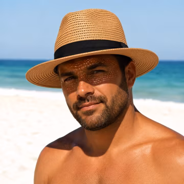 XXXL Foldable Straw Panama Hat 62-64cm Extra Large Sun Hat for Men & Women, Breathable Wide Brim Beach Travel Summer Gift