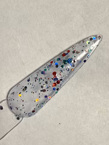 Pizazz - Rainbow Glitter Nail Polish 5, 15ml