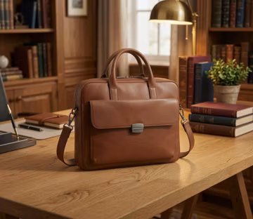 Custom Leather Laptop Bag, Personalized Work Briefcase with Compartments, Unisex Professional Messenger Bag, Custom Leather Business Bag