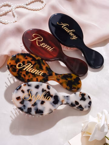 Personalized Engraved Hair Comb, Custom Name Hair Brush, Pocket Comb, Bridesmaids Gift, Wedding Favors