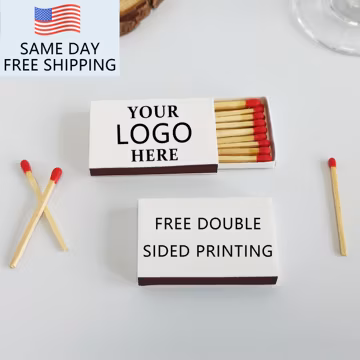 Custom Logo Matchboxes – Personalized Safety Matchebooks | Wedding Favors, Restaurant & Bar Branding, Corporate Events (Bulk)