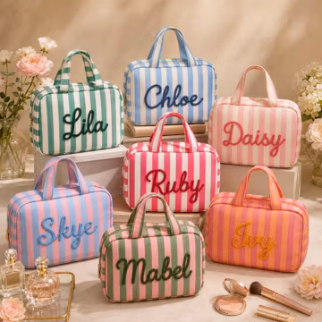 Custom Expandable Hanging Toiletry Bag, Personalized Travel Cosmetic Toiletry Bag with Hanging Hook, Bachelorette Party Favors