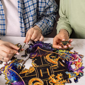 Hogwarts Wooden Puzzle, Harry Potter Figured Jigsaw for Kids & Adults, Wizarding World Gift, Potterhead Present