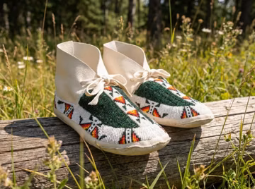 Native-Inspired Suede Beaded Moccasins | Handmade Western Artisan Seed-Bead Shoes | Boho Tribal Festival Dance Footwear