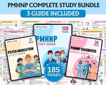 PMHNP Complete Study Guide Bundle | Psychiatric Mental Health Nurse Practitioner | Psychopharmacology | Digital + Printable