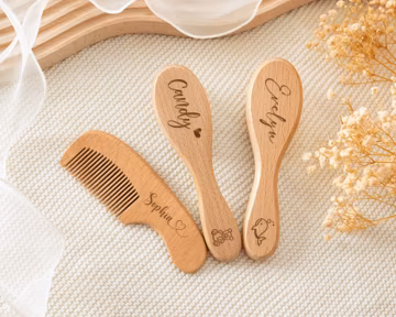 Custom Baby Gift Girls| Personalized Wooden Baby Hair Brush | Custom Baby Brush | Baby Shower Gift Girls | Baby Keepsake Gift | Boy Gift