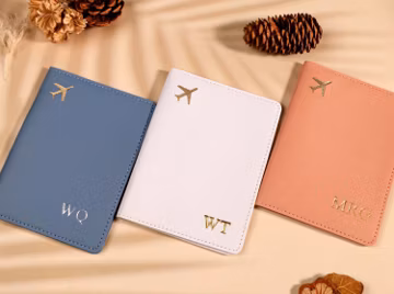 Personalized Leather Passport Holder,Passport Cover,Wedding Best man Bridesmaid Groomsman Gift Wedding Travel Gift,Couples Gift,Gift For Her