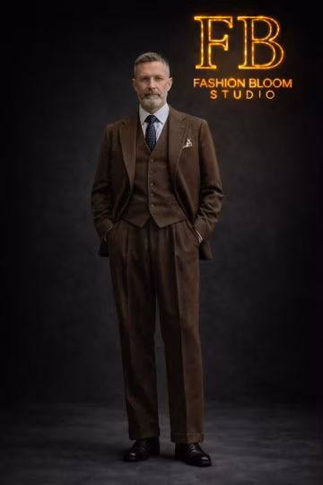 Mens 3 Pieces Suit Groomsmen Suits Men Tuxedo Slim Fit Suit For TweedSuit
