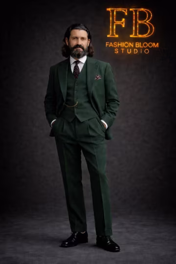 Men's Green Tweed 1920 Vintage Wedding Suit
