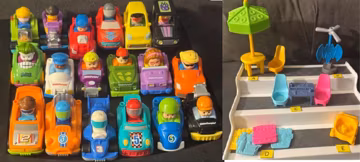 FISHER PRICE Vintage Little People Cars. Sliders, Accessories