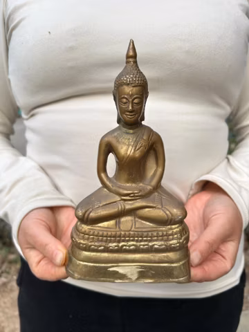 Tibet Nepal Antique Shakyamuni Statue, Golden Siddhartha Gautama figure For home decoration ,buddhist home altar Sitting Meditating Goddess
