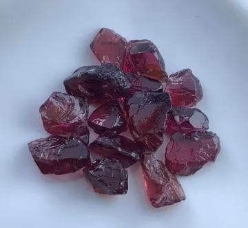 Raw Rhodolite Garnet Stones: 35 Carats, African Gemstones