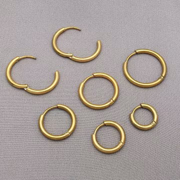 10pcs Surgical Stainless Steel Hoop Earrings Lightweight Hypoallergenic Tiny Small Hoops For Girls Men Earrings Cartilage 12/14/16/18/20mm