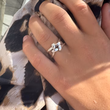 Sterling Silver Knot Ring | Double Layer Adjustable Chunky Ring | Open Back Stackable Gift for Her