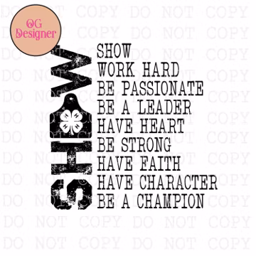 4H Livestock Show PNG: Original Designer of this viral design. Distressed Design (Digital Download)