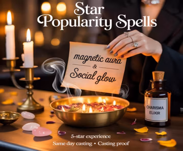 STAR POPULARITY SPELL, fame attraction, charisma boost, social magnetism, influence energy, public admiration