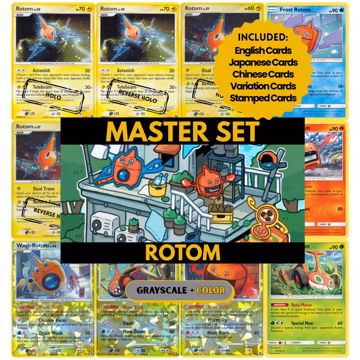 Rotom Master Set Binder Pages, Pokemon Placeholder Cards, Printable PDF & Digital Download